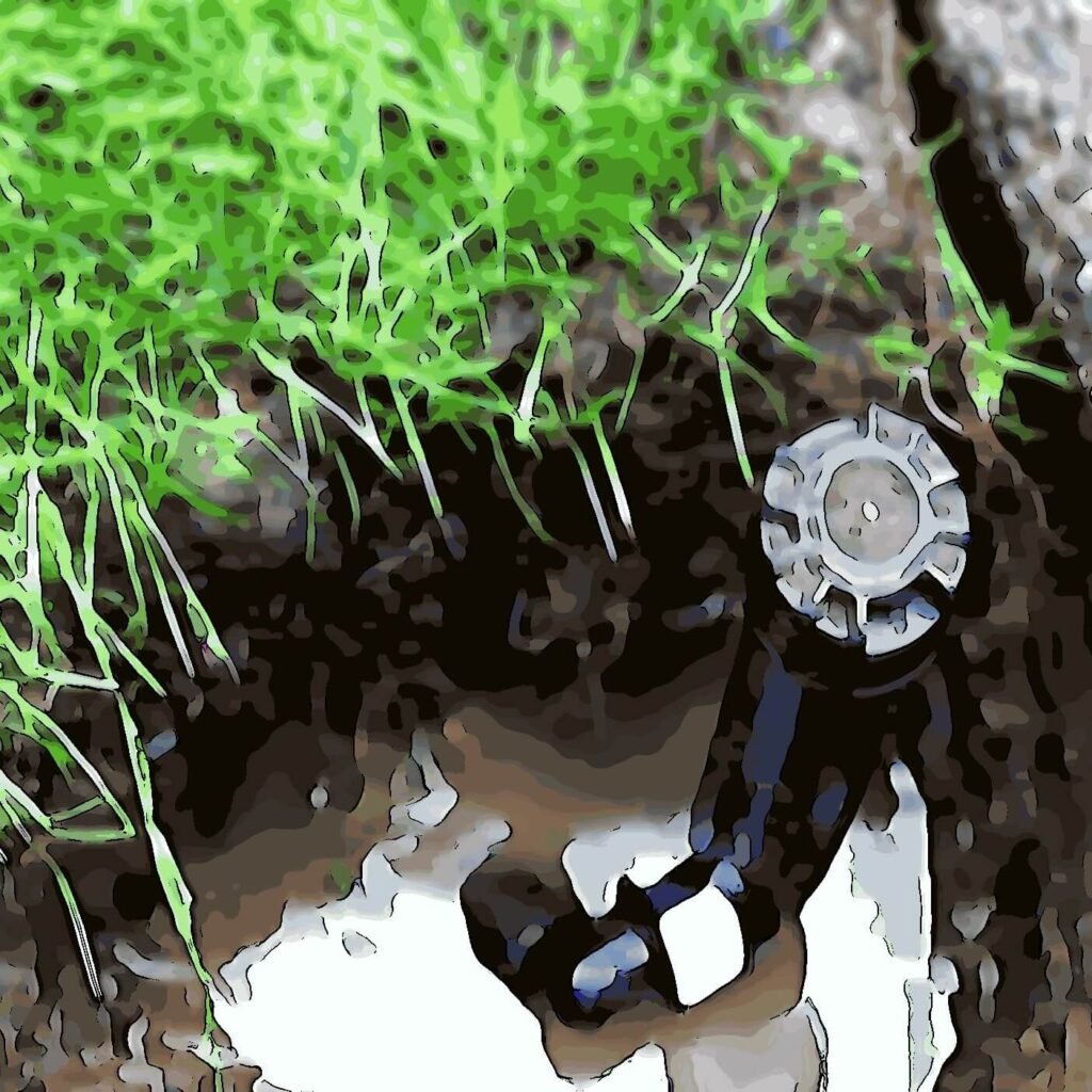leaking Sprinkler head in ground.