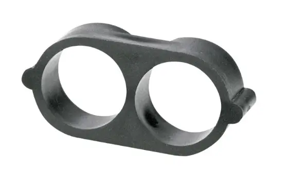 Figure-8 end closure for 17mm drip irrigation tubing.